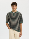 DANE SS POLO KNIT BALSAM STRIPE