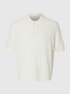 DANE SS POLO KNIT EGRET