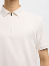 FAVE ZIP COLLAR S/S POLO CLOUD DANCER