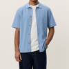 POINTELLE SHIRT FADED DENIM