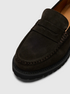 HUGO SUEDE PENNY LOAFER DEMITASSE