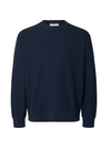 TORN LS STRUCTURE CREW NAVY BLAZER