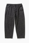 PATTERNED EASY CHEF PANTS BLACK LEOPARD