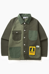 PATCHWORK OVERSHIRT GREEN