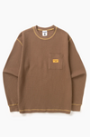 WAFFLE THERMAL LS BROWN YELLOW