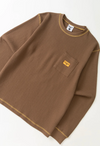 WAFFLE THERMAL LS BROWN YELLOW