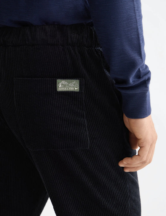 LOOSE TAPER CORDUROY JOGGER DARK GREY