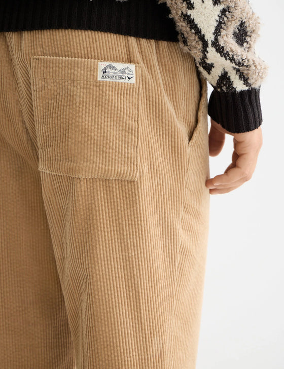 LOOSE TAPER CORDUROY JOGGER BEIGE
