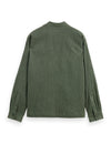 1/2 ZIP CORDUROY SHIRT GREEN