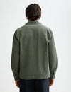 1/2 ZIP CORDUROY SHIRT GREEN