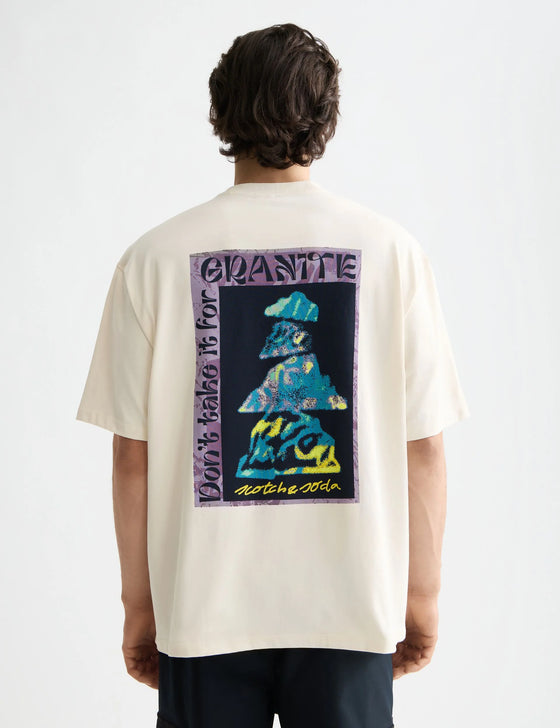 LOOSE FIT FRONT AND BACK PRINT T-SHIRT