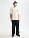 LOOSE FIT FRONT AND BACK PRINT T-SHIRT