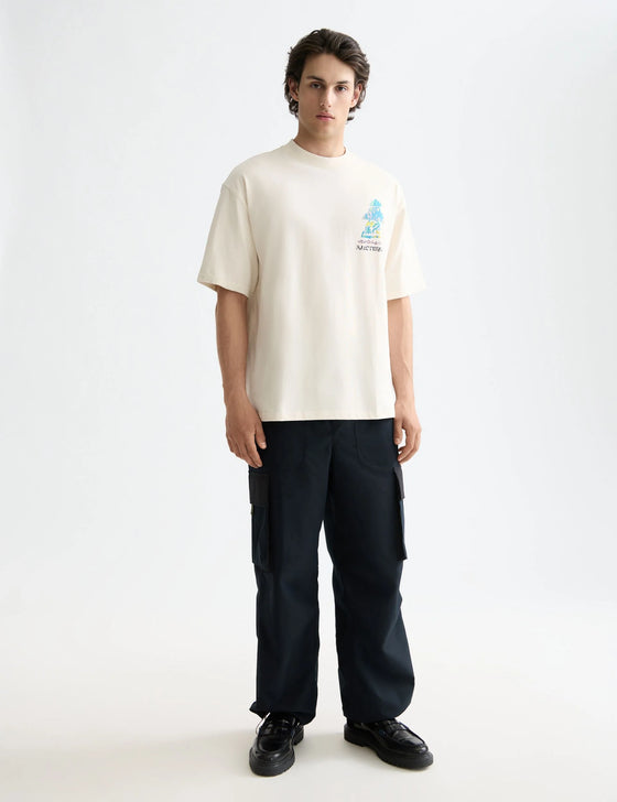 LOOSE FIT FRONT AND BACK PRINT T-SHIRT