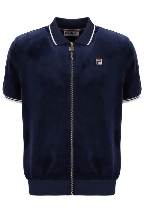 TERRY VELOUR POLO NAVY