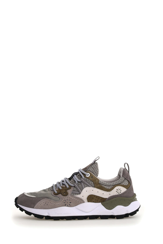YAMANO 3 SUEDE / NYLON RIPSTOP SNEAKER - GREY / LIGHT GREY IB45