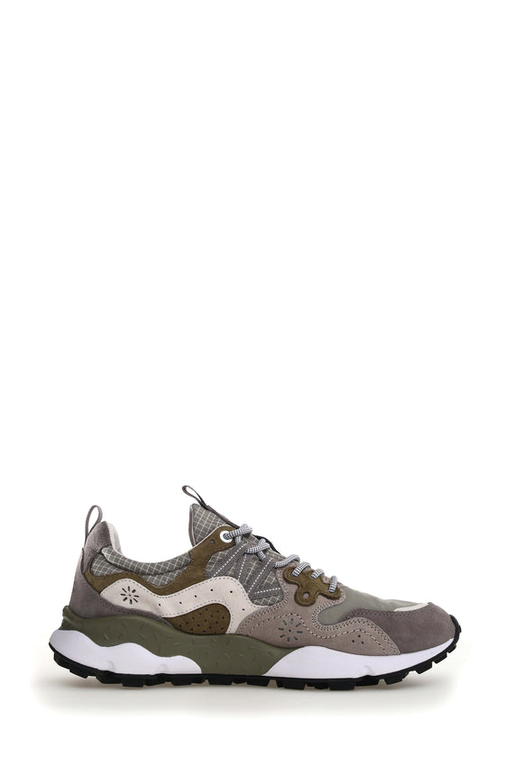 YAMANO 3 SUEDE / NYLON RIPSTOP SNEAKER - GREY / LIGHT GREY IB45