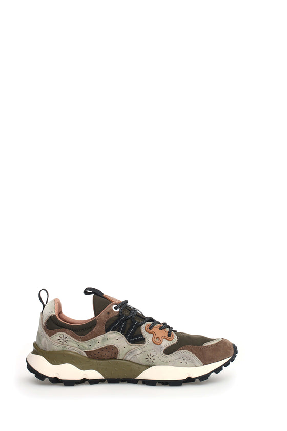 YAMANO 3 UNI LEATHER/CAMO/NYLON BLACK-MILITARY 1A24