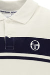 YOUNG LINE STRIPE POLO GARDENIA / MARITIME 130