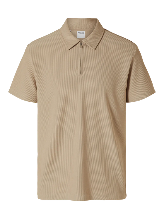 PLISSE 1/2 ZIP POLO CASHMERE