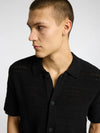 PALO KNIT CROCHET CARDIGAN BLACK