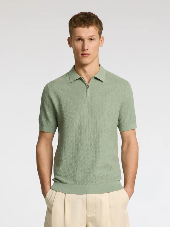 CRAN STRUCTURE ZIP POLO ICEBERG GREEN