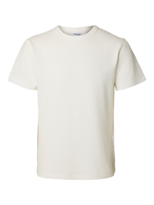  SANDER SEERSUCKER T-SHIRT EGRET