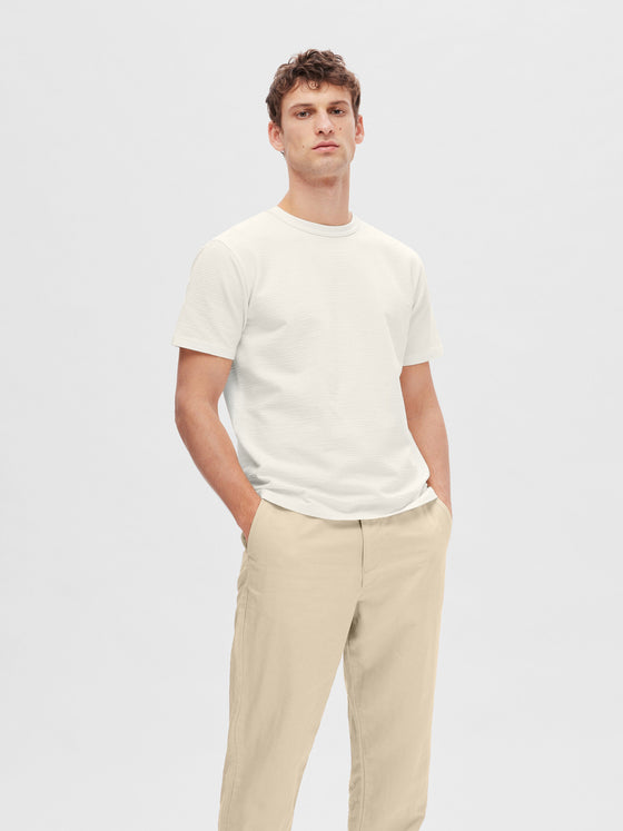 SANDER SEERSUCKER T-SHIRT EGRET