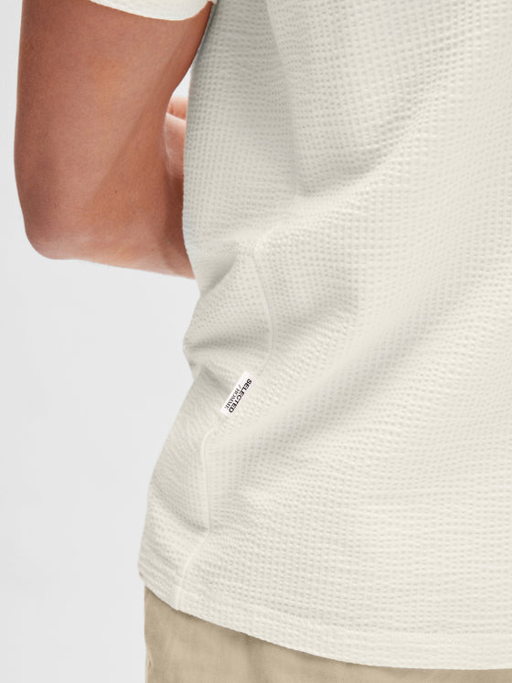 SANDER SEERSUCKER T-SHIRT EGRET