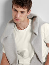 SANDER SEERSUCKER T-SHIRT EGRET