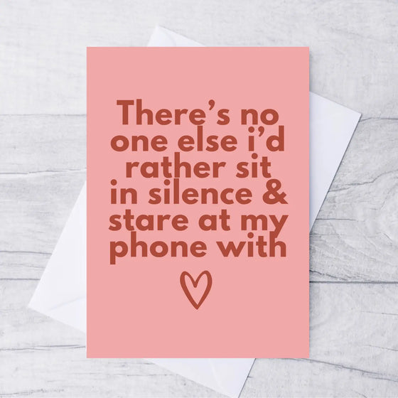 STARE AT PHONE CARD