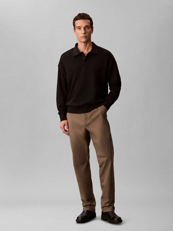 BUTTON POLO LS BLACK (UB1)