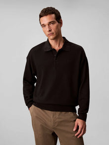  BUTTON POLO LS BLACK (UB1)