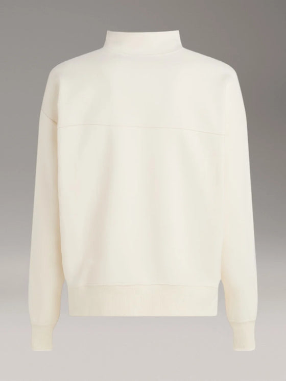 INTERLOCK RELAXED FIT 1/2 ZIP SWEAT TOFU (YAS)