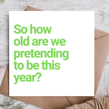  PRETENDING CARD