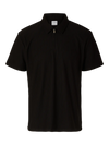 PLISSE 1/2 ZIP POLO BLACK