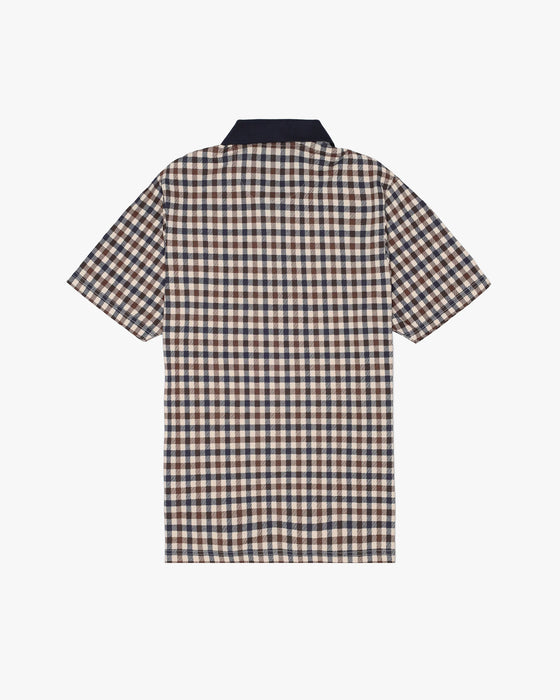 CLUB CHECK PIQUET POLO NAVY