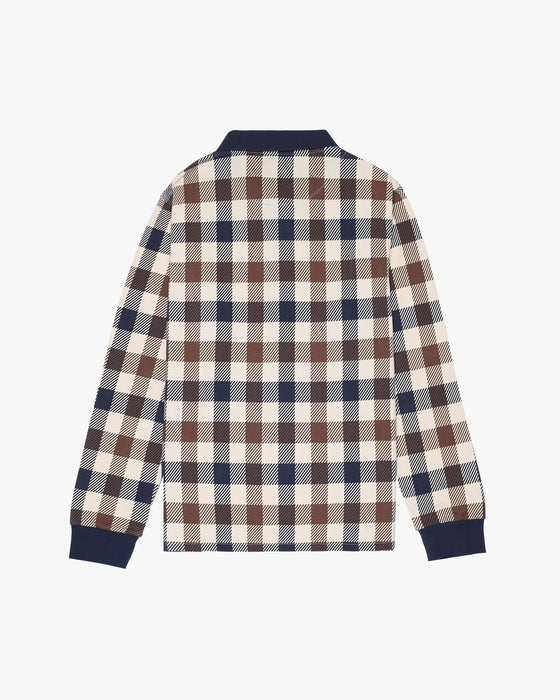 ICONIC LS MACRO CHECK POLO MULTI LONG SLEEVED