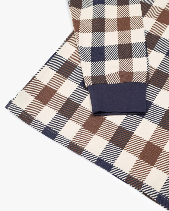 ICONIC LS MACRO CHECK POLO MULTI LONG SLEEVED