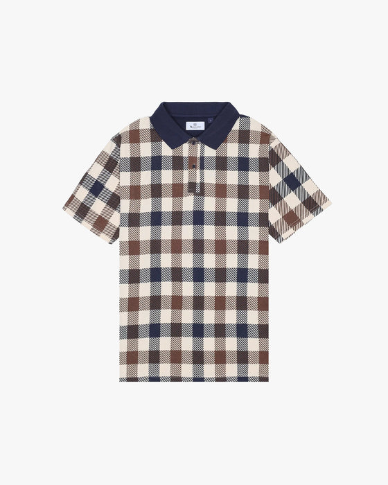 ICONIC SS MACRO CHECK PIQUE POLO MULTI