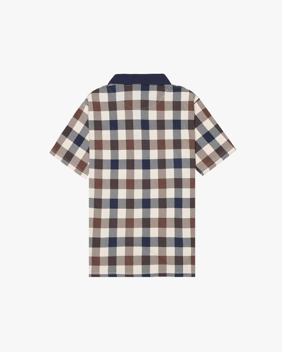 ICONIC SS MACRO CHECK PIQUE POLO MULTI