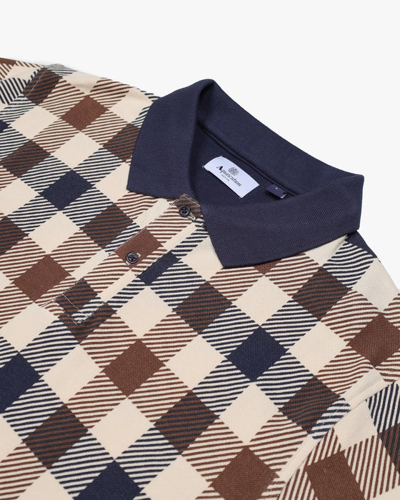 ICONIC SS MACRO CHECK PIQUE POLO MULTI