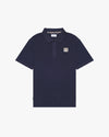 RUBBER CHEST PATCH SS PIQUE POLO NAVY