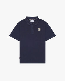  RUBBER CHEST PATCH SS PIQUE POLO NAVY