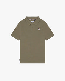  RUBBER CHEST PATCH SS PIQUE POLO ARMY GREEN
