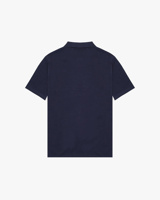 RUBBER CHEST PATCH SS PIQUE POLO NAVY