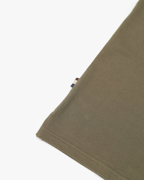 RUBBER CHEST PATCH SS PIQUE POLO ARMY GREEN