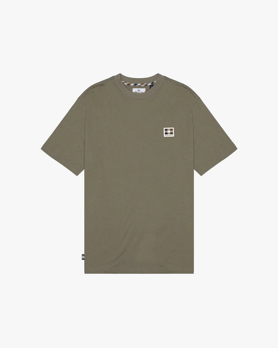 BADGE T-SHIRT ARMY GREEN