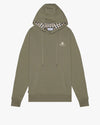 HOODIE FLEECE SMALL LOGO ARMY GREEN