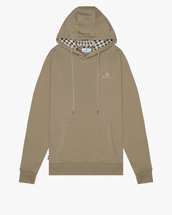 HOODIE FLEECE SMALL LOGO KHAKI