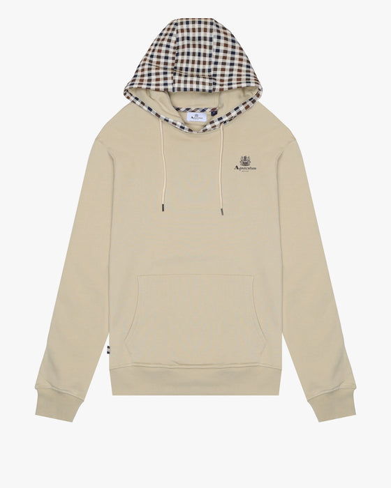 CLUB CHECK HOODIE BEIGE
